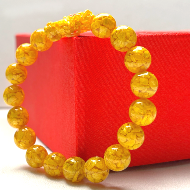 오지끄 O.JIK 웅황주사 삼재 행운 염주 불교용품 복 소원성취 비휴팔찌