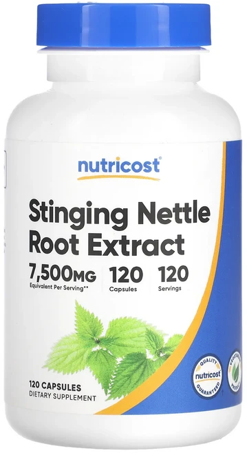 헁복하고 건강하세요 Nutricost 쐐기풀 뿌리추출물 7500mg 베지 캡슐 120정 늘 챙기셔야합니다, Nutricost쐐기풀뿌리추출물7500mg베지캡슐120, 1개 - 쿠팡