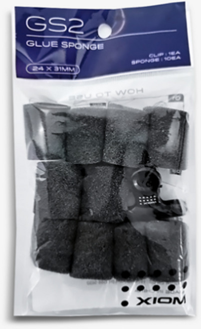 엑시옴 GS 2 글루 스펀지 부착형 러버클리너 탁구용품, XIOM GS2 글루 스펀지, 1개