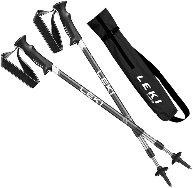 레키 LEKI 보이저 3단 등산스틱 2개(세트) 수퍼락 잠금 한국정식수입 + 정품케이스, 1세트