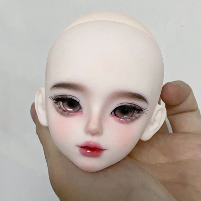 純手繪改妝娃頭 真人風御姐BJD娃娃頭 MJD成品改妝 (送眼珠), 1個, 御台,娃頭加六分超模體