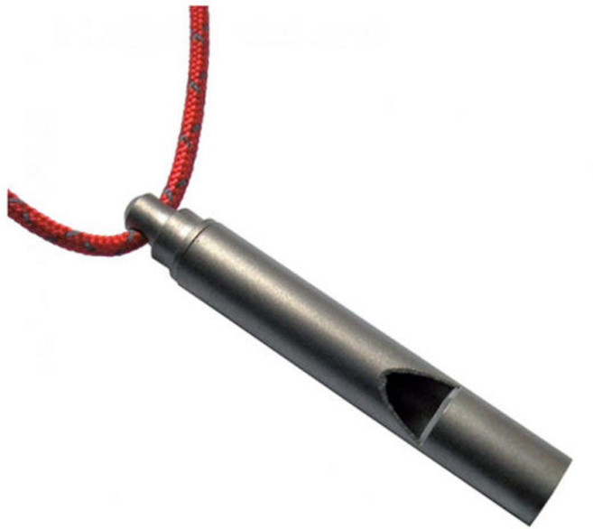 VARGO 바르고 티타늄 휘슬 호루라기 호신 치한 구조 신호 응급, 1개