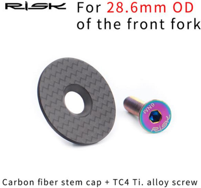 위험 RA112 산악 도로 자전거 탄소 섬유 사이클링 헤드셋 스템 탑 캡 M6x30mm 티타늄 볼트 28.631.8 프론트, 28.6, 1개