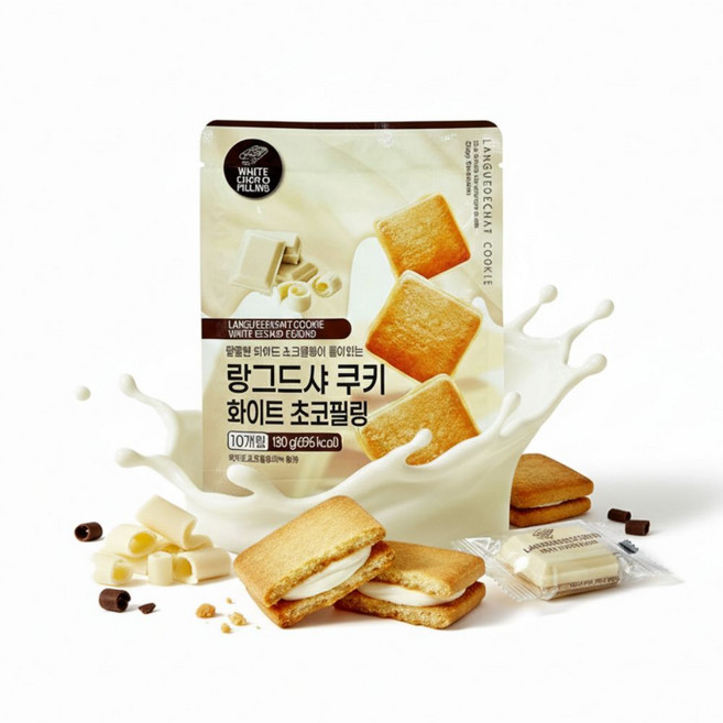 랑그드샤 쿠키 화이트초코, 130g, 6개