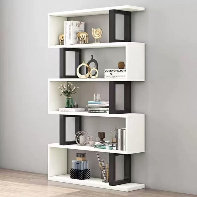 책장 5단 퍼즐 공간박스 책꽂이 수납장, 하양색