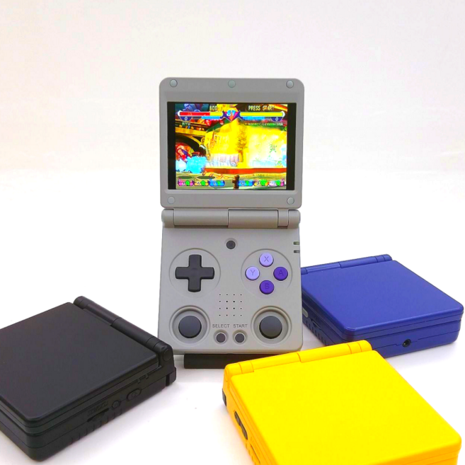 그린플래그 RG34XX SP 한방팩 내장 폴더 휴대용 미니 게임기, 128G (한글 게임팩 내장), 그레이