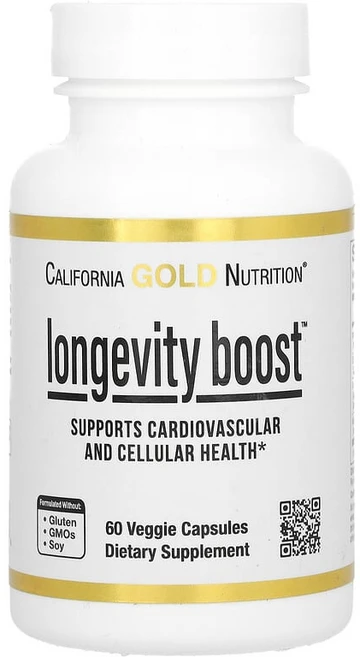 California Gold Nutrition Longevity Boost 트랜스-레스베라트롤 올리브 잎추출물 베지 캡슐 60정 CGN-02108, 1개 - 쿠팡