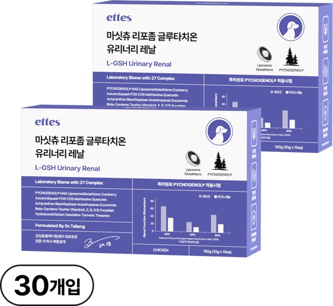 마싯츄 리포좀 강아지 요로 신장, 15회분, 2개 - 쿠팡