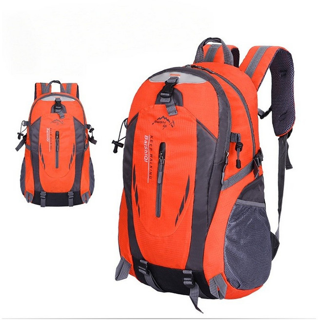 등산을 위한 다용도 백팩 - 사이클링 하이킹 캠핑을 위한 경량 아웃도어 백팩, 오렌지색