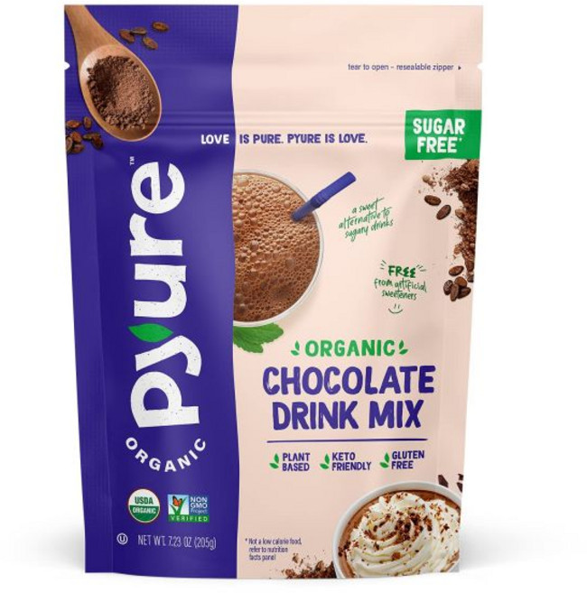 베지테리언 핫초코 핫코코아 비건 아이스초코 가루 퓨어 초콜릿 음료와 코코아 섞어 무설탕 우유 | 순 탄수화물 1개 케토 위 글루텐 프리 식물성 파우더 7.23온스