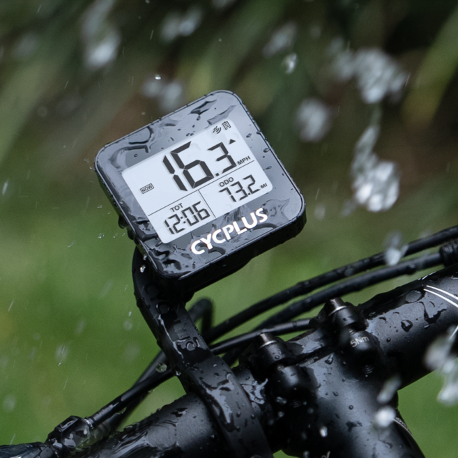 무설치 자전거 속도계 CYCPLUS 초경량 GPS 속도계, 1세트, 블랙