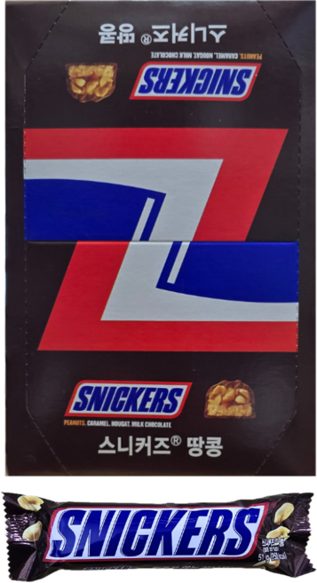 한국마즈 스니커즈 땅콩 초콜릿, 51g, 72개