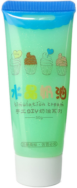 투명글리터 데코덴생크림50g, 글리터연두, 1개