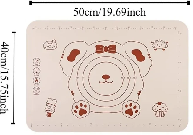 새로운 미끄럼 방지 실리콘 반죽 매트 용품 베이킹 롤링 보드 두꺼운 도마, 01 S