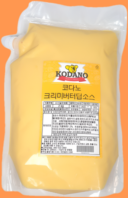 제이케이푸드 코다노 크리미 버터딥소스 2kg, 1개