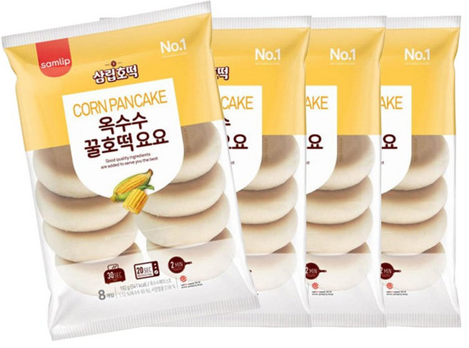 삼립 옥수수 미니 꿀호떡 요요 8입, 192g, 4개
