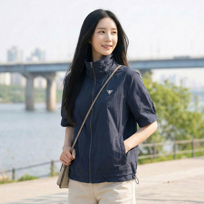 <투엘라> 여성 집업 반팔 바람막이 점퍼_간절기 러닝 윈디블룸