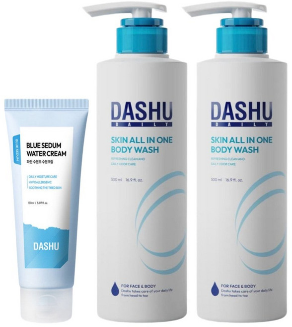 다슈 데일리 스킨 올인원 바디워시 아쿠아 마린향, 2개