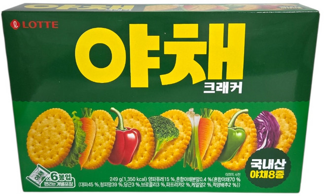 롯데제과 야채크래커 249g x12, 12개