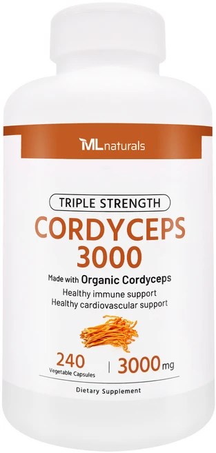 [미국빠른직구] 신제품 마이라이프 내추럴스 동충하초 3000mg, 1개, 240정 - 쿠팡