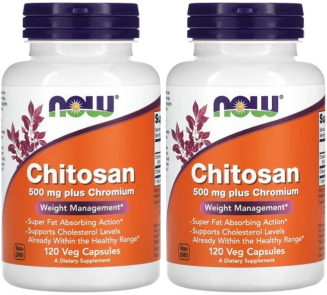 나우푸드 키토산 플러스 크로뮴 500mg 120캡슐 2통, 120정, 2개 - 쿠팡