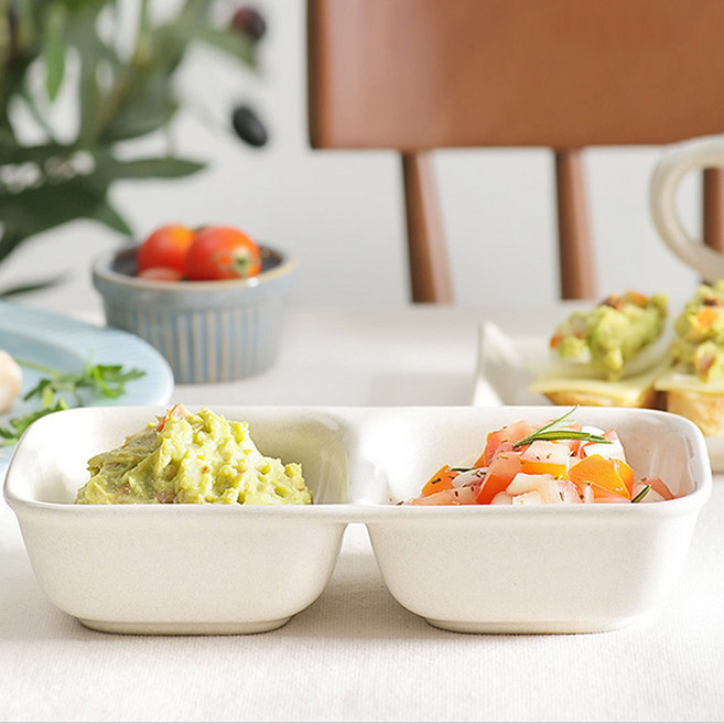 나눔접시 나눔찬기 2칸나눔 - 로얄베일 2절 나눔볼, 하버블루, 1개