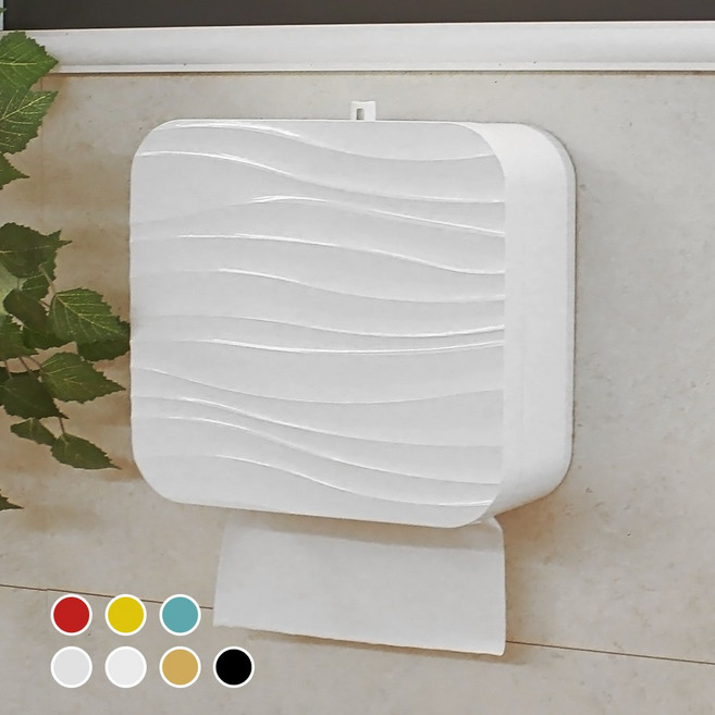 모닝듀 디자인 핸드타올케이스/ 상품별로구매/ 벽걸이 핸드타올 핸드타올디스펜서 키친타올케이스 핸드타올걸이 페이퍼타올디스펜서 위생용품 다용도휴지통 업소용 천연펄프 무형광 키친타올, 1개