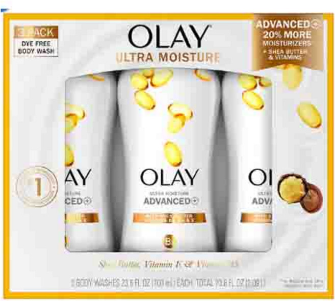 올레이 울트라 모이스처 플러스 바디워시 3개세트 (각 700mlx3개/ 총2.09 L) Olay Ultra Moisture Plus Body Wash 23.6 oz, 700ml, 3개