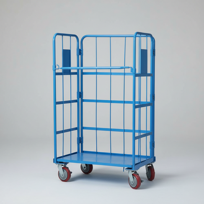 접이식 물류 운반대 대형 롤테이너 고하중 적재 카트 창고용 이동식 대차 500kg, 단품, 1