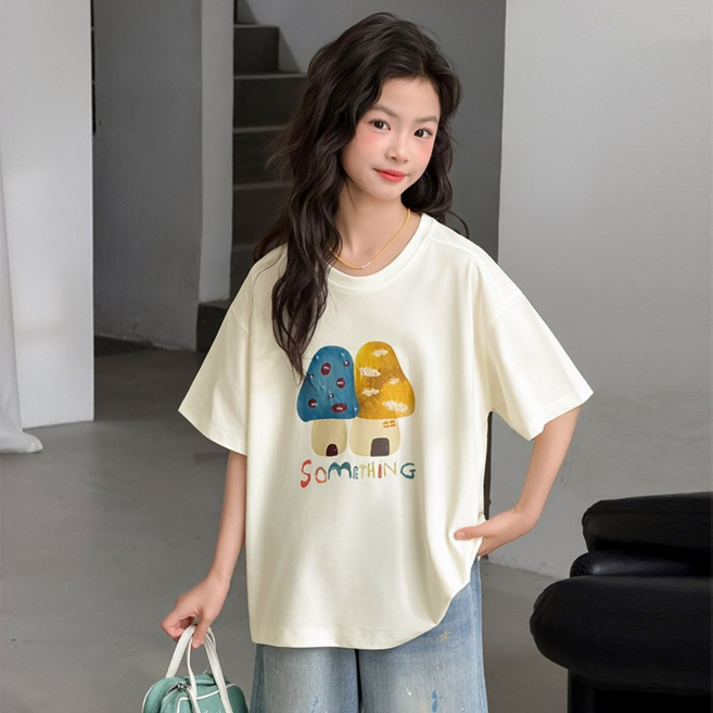 여름용 루즈핏 반팔 티셔츠 140-170