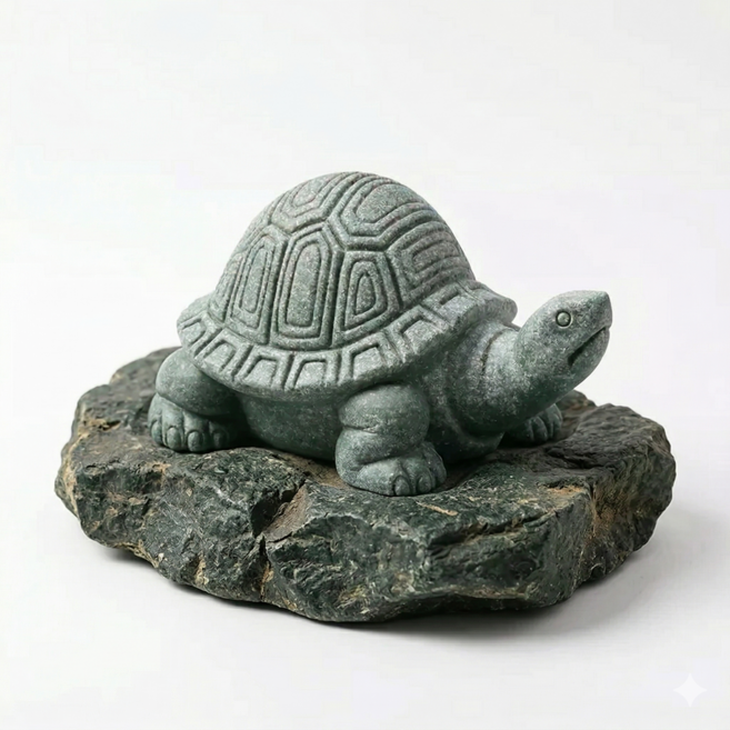 돌 거북이 조각상 행운 소원 풍수 복 인테리어 장식품, 단품+전용포장박스