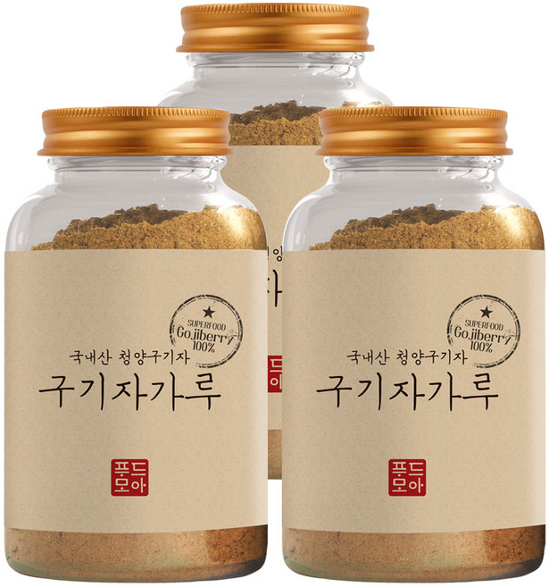 푸드모아 국내산 청양 구기자 가루, 200g, 3개