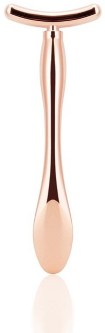 손가락 미니 괄사 지압 얼굴 눈 붓기 빼기 부종Foreverlily 로즈 골드 미니 눈&얼굴 눈 마사지 롤러 T형 얼, 02 T-shape Massager, 1개