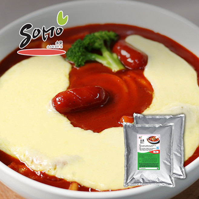 소모 / 엽땡 프리미엄 국물떡볶이 분말소스(Y타입) / 3kg(150인분) / 약간매운맛(맵기 2단계) / Y-18호, 1개, 3kg