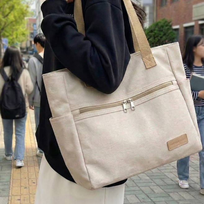 백댄스 남녀공용 데일리 에코백 캔버스 숄더백 보부상 가방