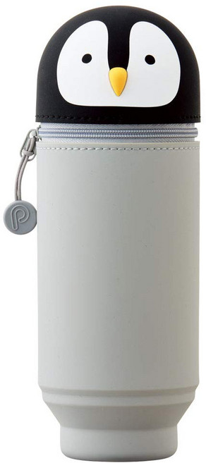 리히트랩 LIHIT LAB 푸니라보 빅사이즈 실리콘 스탠딩 필통 파우치, 1개, 펭귄