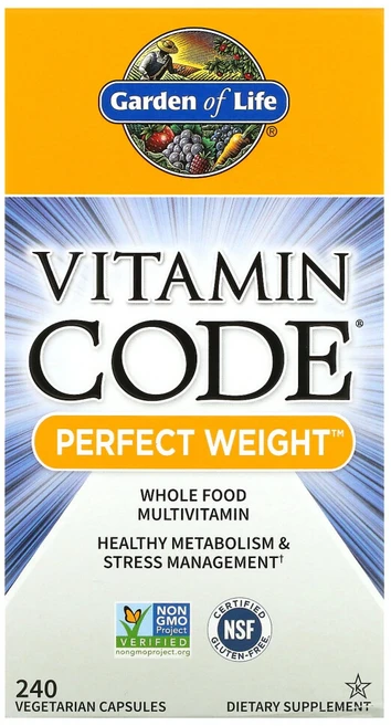 가든오브라이프 비타민 코드 퍼펙트 웨이트 베지테리안 캡슐 글루텐 프리, 240정, 1개 - 쿠팡