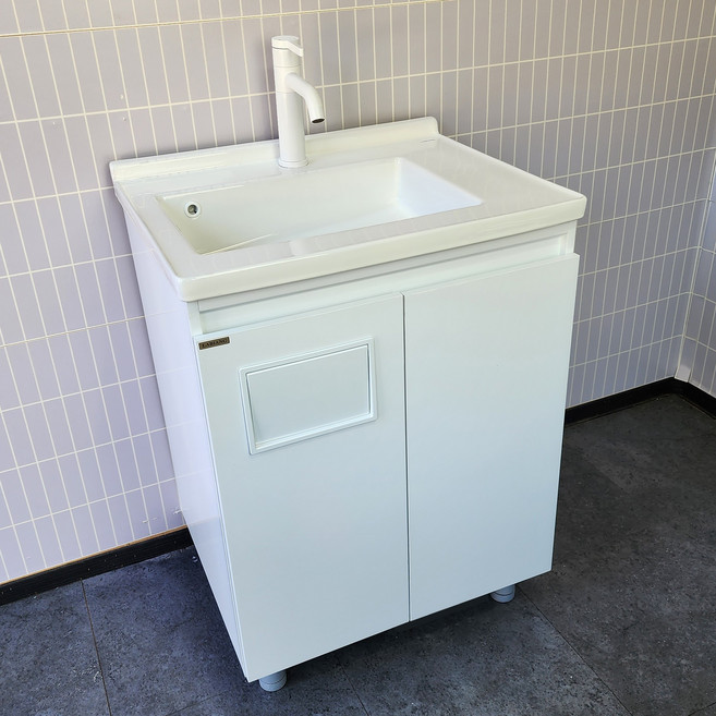 LABIANG 라비앙 올인원 휴지투입구 U30 온수기용 욕실하부장 (수전팝업트랩은 사양), 샌드베이지, 1개