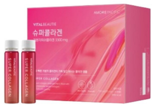 아모레 바이탈뷰티 슈퍼콜라겐 정품 30앰플 저분자 피쉬콜라겐 선물포장+쇼핑백, 1개, 25ml