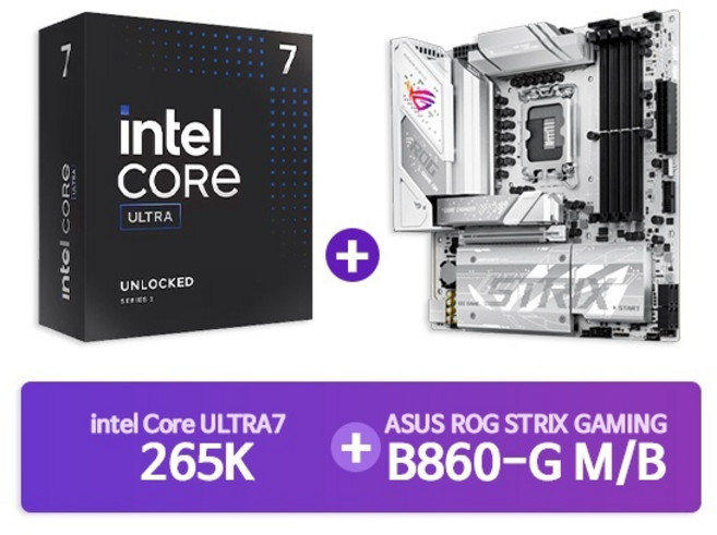 (INTEL) Ultra7 프로세서 265K 정품박스 + ASUS ROG STRIX B860-G GAMING WIFI 코잇 (결합상품)
