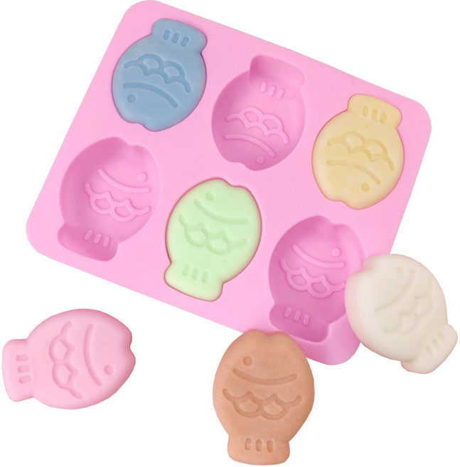 붕어빵 6구 비누 몰드, 무작위발송, 1개