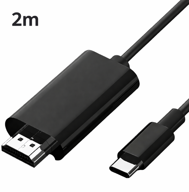 오토림 C타입 to HDMI 4K 미러링 케이블, 1개, 블랙, 2m