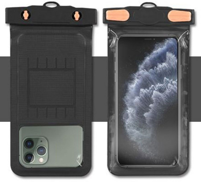 Tteoobl T-21B 7.2吋潛水防水袋，耐壓30米，手機觸控, 黑, 1個