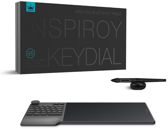 HUION INSPIROY Keydial KD200 無線快捷鍵繪圖板 8192級壓感 輕薄便攜