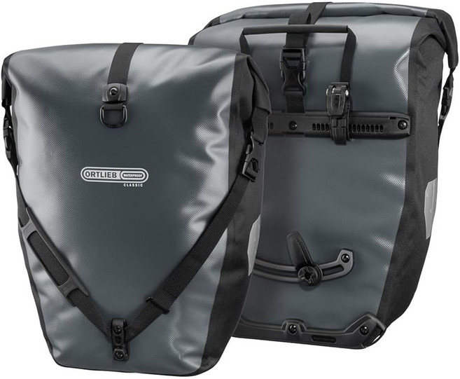 클래식 백 Ortlieb 롤러 패니어 쌍 QL2.1, One Size, Asphalt/Black