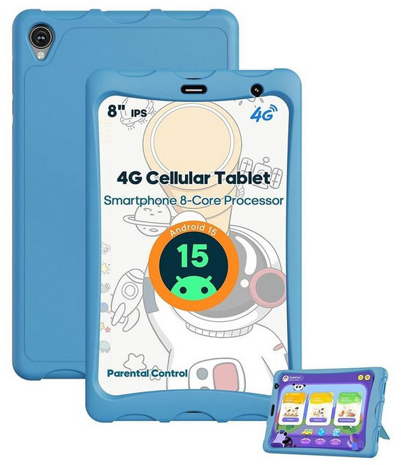 HAOVM 8인치 태블릿 안드로이드 15 4G SIM 언락 태블릿 옥타 코어 CPU 2.0GHz 12GB+64GB TF 확장 IPS 디스플레이 5G WiFi 5MP+, HAOVM 8인치 태블릿 안드로이드 15,4G SIM