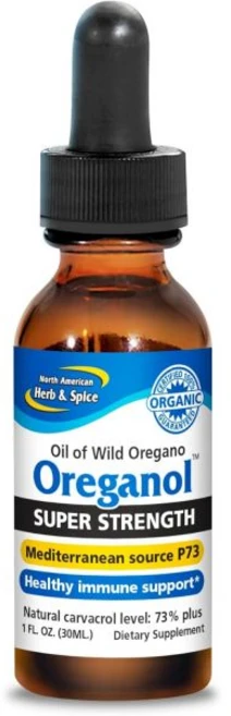 NORTH AMERICAN HERB SPICE 북미 허브 스파이스 슈퍼 스트렝스 오레가놀 - 1 액량 온스 가공되지 않은 야생 유기농 오레가노 오일 지중해 원천 P73 비유전자, 1 플로우 온스 (1개 팩), 1개, 30ml - 쿠팡