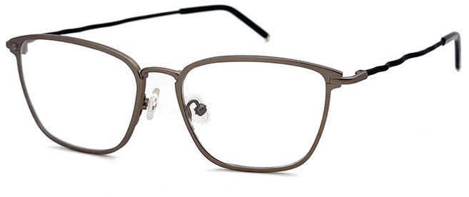 鋁銀方框 黑色鏡腳 光學鏡框 15276 (複合材質/全框)