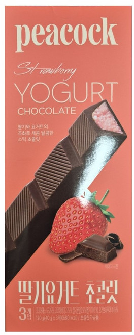 피코크 딸기요거트 초콜릿, 1개, 120g