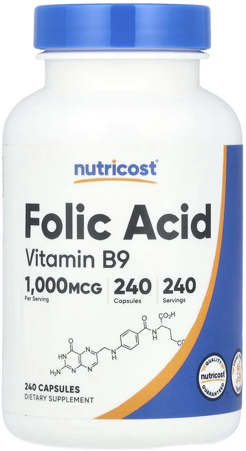 Nutricost 엽산 1000mcg 캡슐 240정, Nutricost 엽산 1000mcg 캡슐..., 1개 - 쿠팡